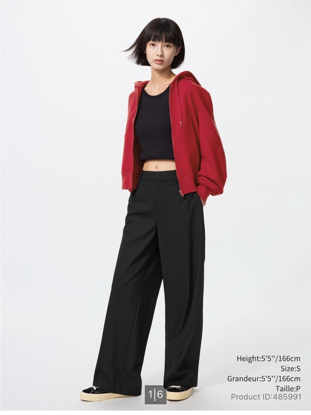 Uniqlo Black Women’s Smart Wide Pants in Black (sz M)
